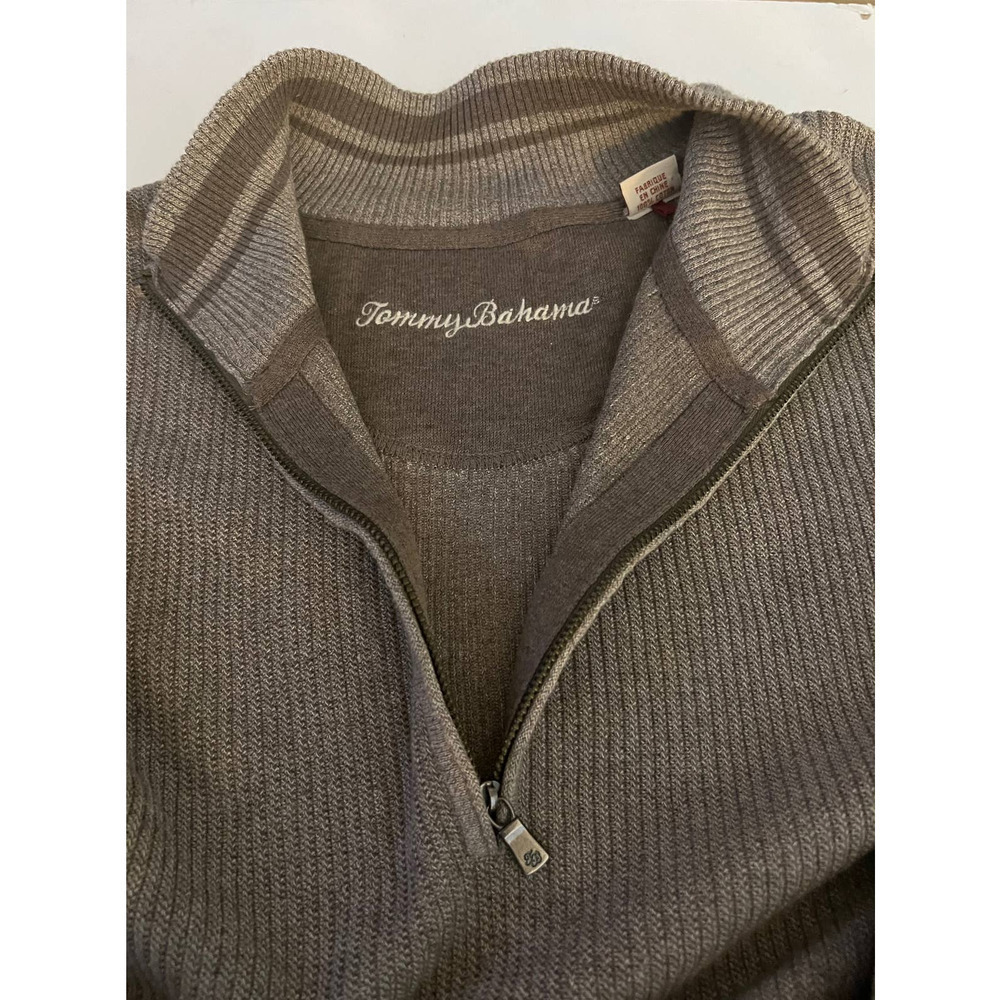 Tommy Bahamas - Pull Over Zipper 100% Cotton sweater - Size 1XB - NWOT - Picture 1 of 3